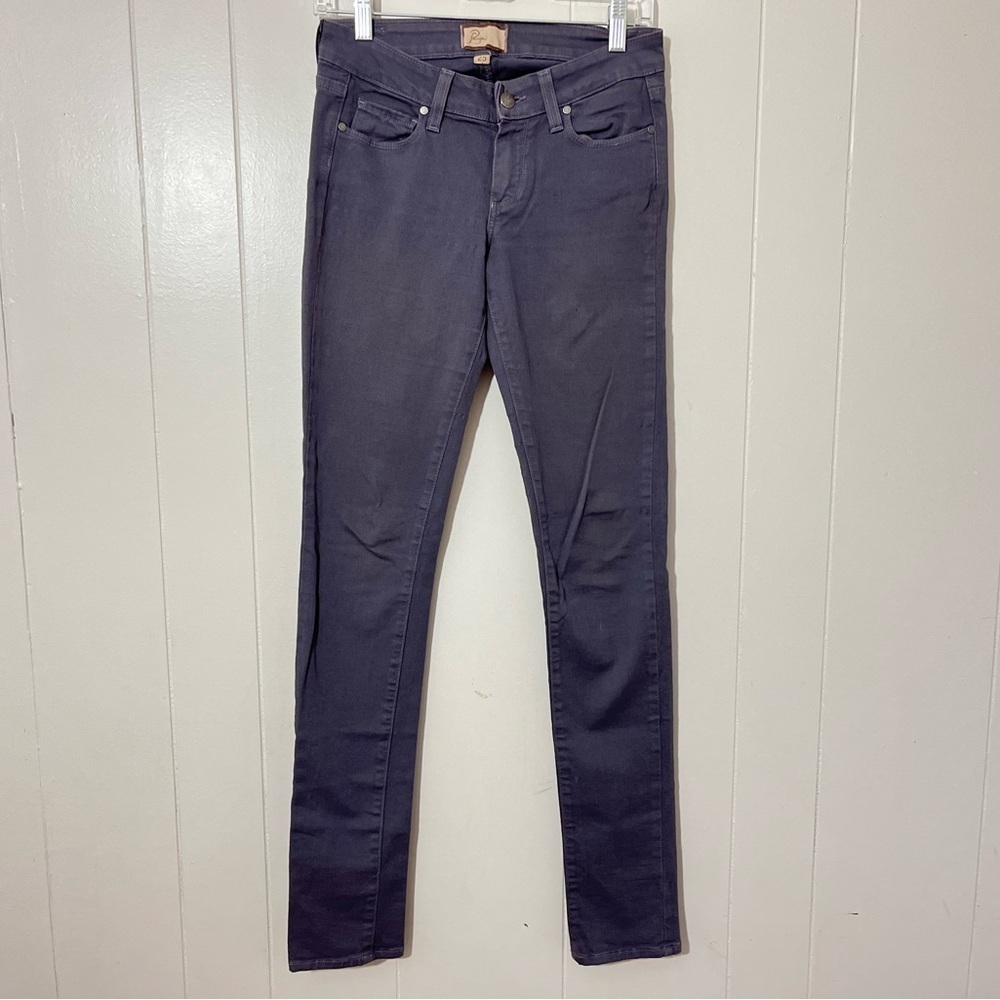 PAIGE Peg Skinny Gray Jeans Women’s Size 25 Stretch Denim Casual